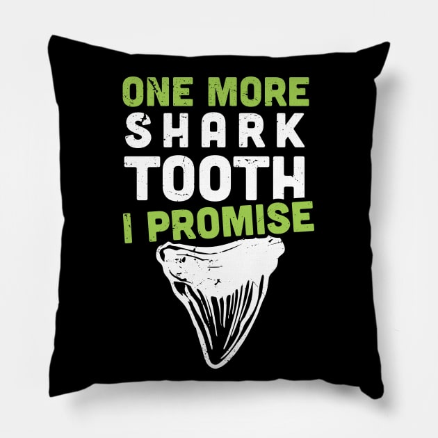 One more shark tooth I promise -  Shark teeth collector Pillow by Anodyle