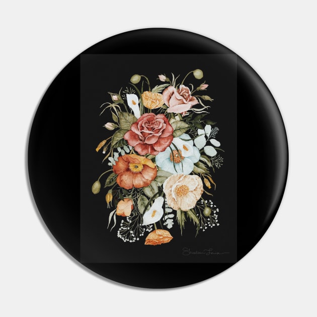 Roses and Poppies Pin by ShealeenLouise