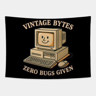 Old Computer PC Vintage Bytes Zero Bugs Given Tapestry