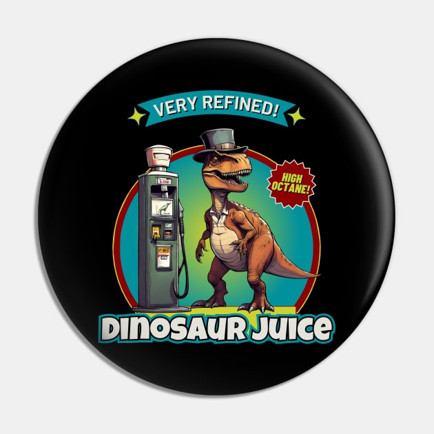 Dinosaur Juice Pin by Kenny The Bartender's Tee Emporium