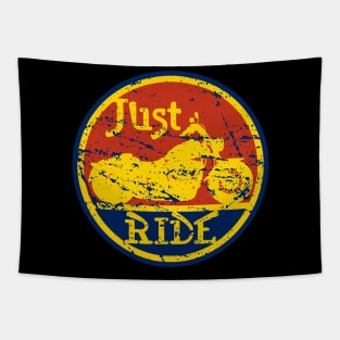 Just Ride Biker Moto Motorcycle Tapestry