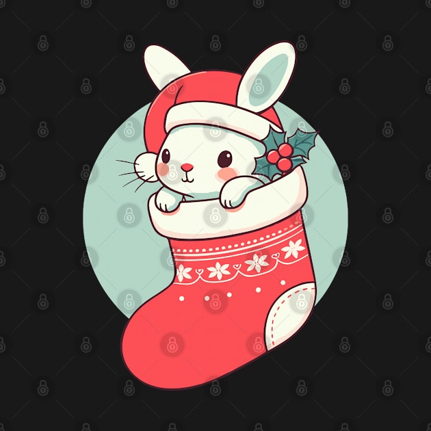 Christmas Stocking Bunny by Elysian wear