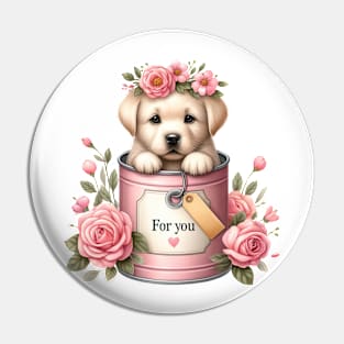 Valentine Labrador Retriever Dog For You Pin