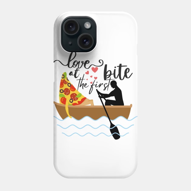 All I Need is Love and Pizza Funny Love At First Bite Romantic Boat Phone Case by Nonconformist