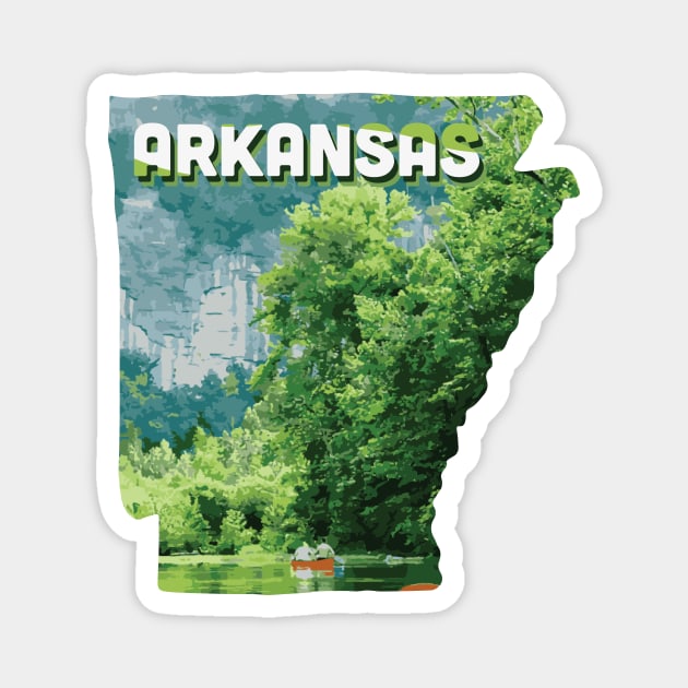 ARKANSAS state design / Arkansas lover Magnet by Anodyle