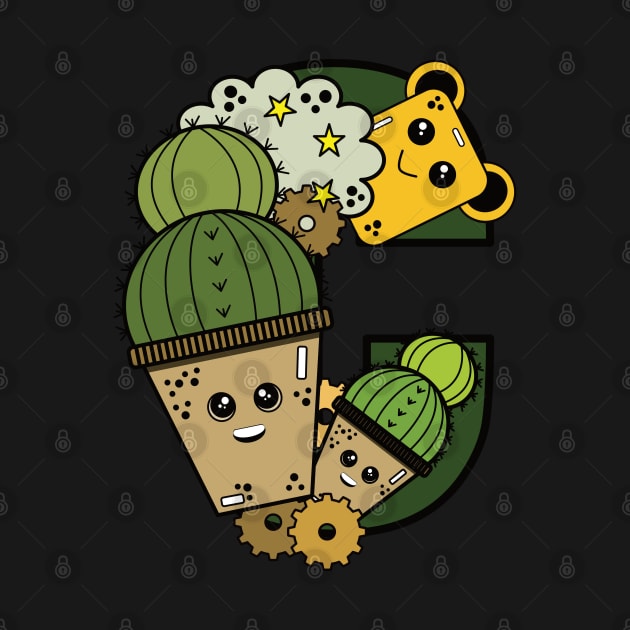 Cute kawai Cactus doodler by PlusAdore