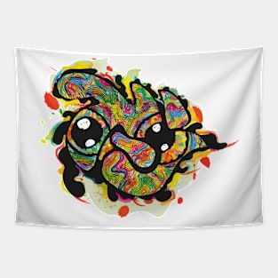 Funky Eyes abstract happy art Tapestry