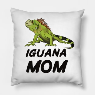 Iguana Mom for Iguana Lovers, Black Pillow