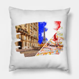 The Eiffel Tower In Paris France Pillow