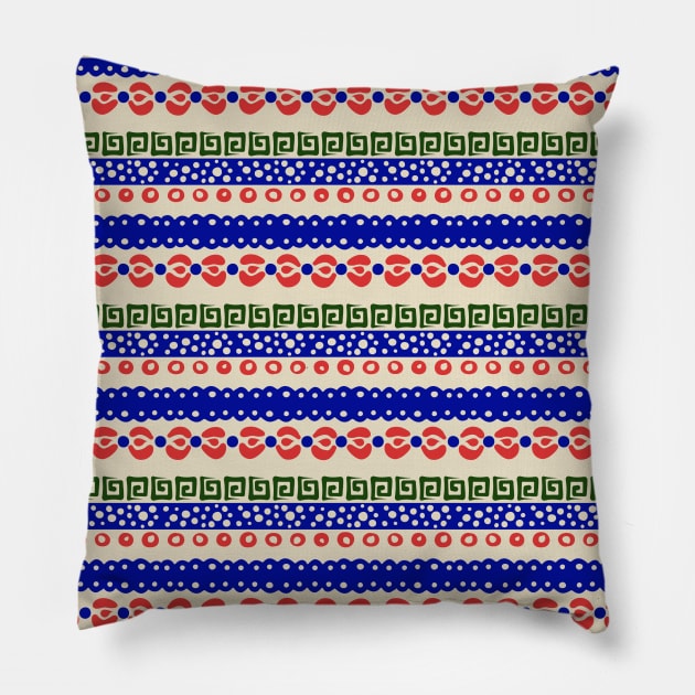 Bolesławiec pottery seamless pattern Pillow by MashaVed