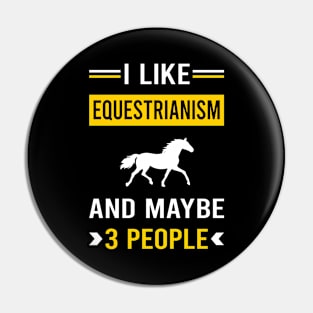 3 People Equestrianism Horse Horseback Riding Pin