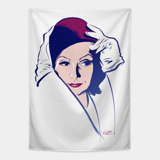 Greta Garbo - An illustration by Paul Cemmick Tapestry