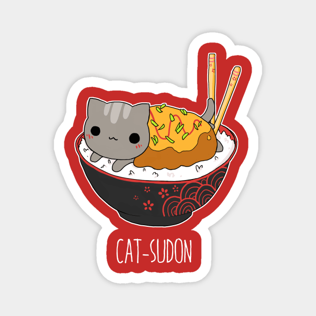 Catsudon Magnet by linkitty