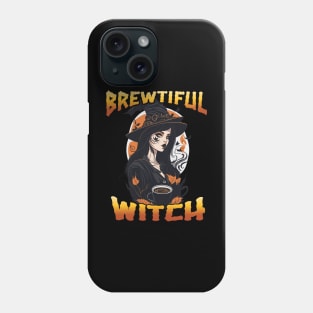 Brewtiful Witch Halloween Coffee lover Phone Case