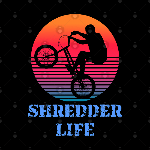 Shredder Life BMX retro sunset by Geoji 