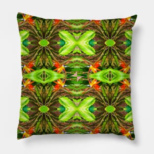 Canna flower pattern resembling the beak of a bird Pillow