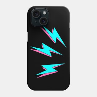 Lightning Bolts (Cyan & Pink) Phone Case