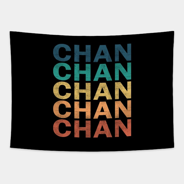 Chan Name T Shirt - Chan Vintage Retro Name Gift Item Tee Tapestry by henrietacharthadfield