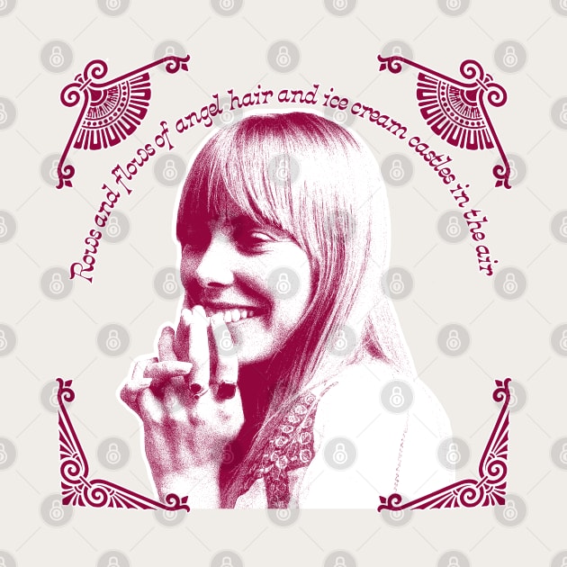 Joni Mitchell / Retro 1970s Style Fan Art Design by DankFutura