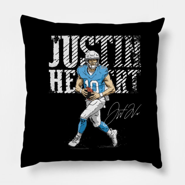 Justin Herbert Los Angenel C Bold Pillow by Buya_Hamkac