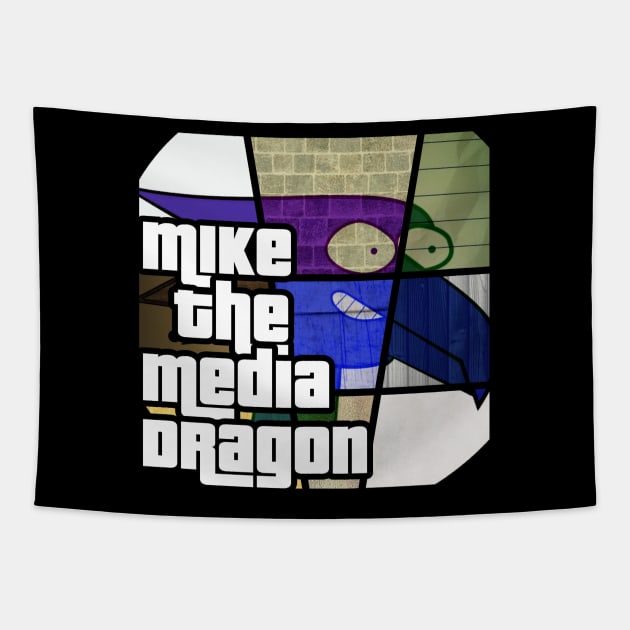 Mike the Media Dragon - Grand Theft Auto Edition Tapestry by JustJoshinAround83
