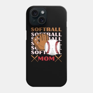 My Favorite Softball Player Calls Me Mom Gift for Softball Mother mommy mama Phone Case