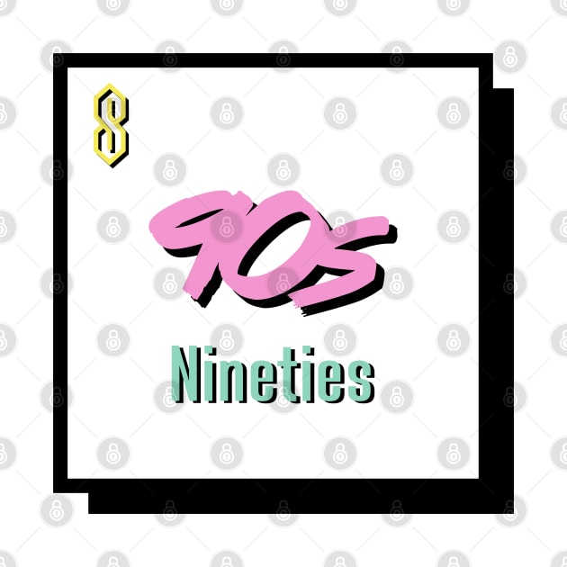 90s chemical element - yellow pink green - 90s humor vibes font by ntesign