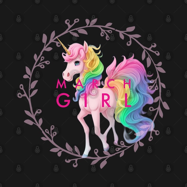 March pink unicorn by Aceplace Design