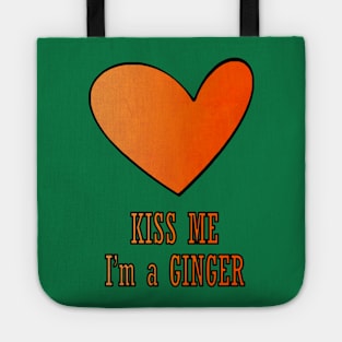 Kiss Me I'm a Ginger Redhead Gifts St Patricks Day Tote