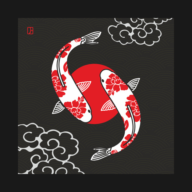 Discover Japanese carp - Japanese Symbol - T-Shirt