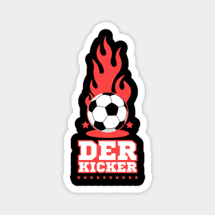 Der Kicker - Schwarz - Fußballer - Fußball Spieler Magnet