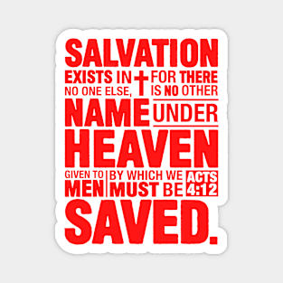 Acts 4:12 Salvation Magnet