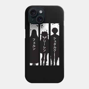 Frieren Party Members Black and White Silhouette with Fern Stark from Sousou no Frieren or Frieren Beyond Journeys End Anime SNF-173 Phone Case