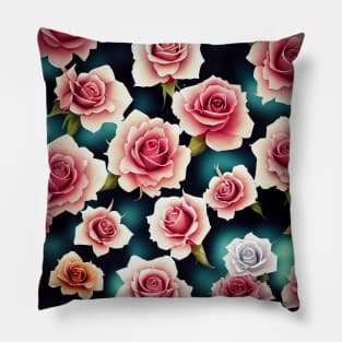 Pink roses Pillow