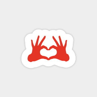 love, red hands with heart sign Magnet