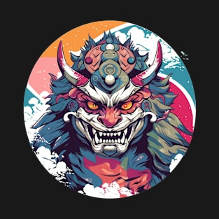 Japanese Samurai Oni Mask T-Shirt