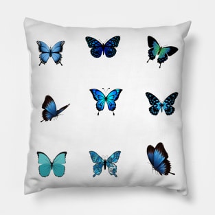 Blue butterfly Pillow