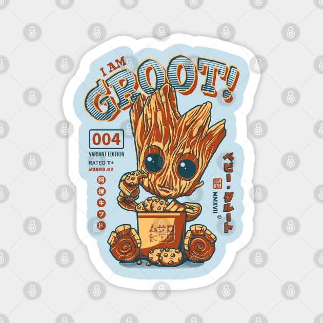 Cute Baby GROOT!! Magnet by Aho Kid