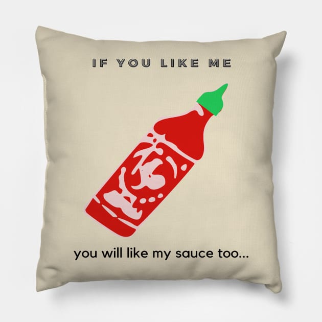 pizza sauce funny foodies Pillow by kickstart