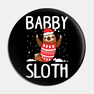 Matching Sloth Ugly Christmas Sweatshirts Pin