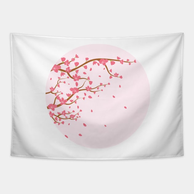 Pink cherry blossom Tapestry by Cute-Treasure