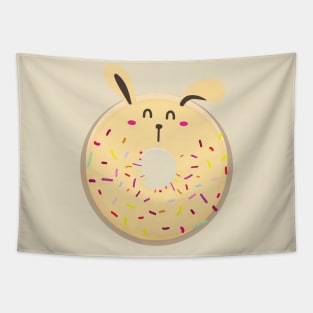 Cute yellow donut bunny Tapestry