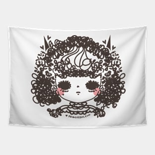 whimsical girl illustration Tapestry