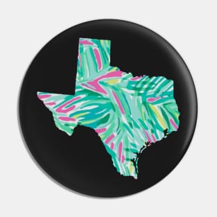 Texas State Preppy Pastel Floral Pin