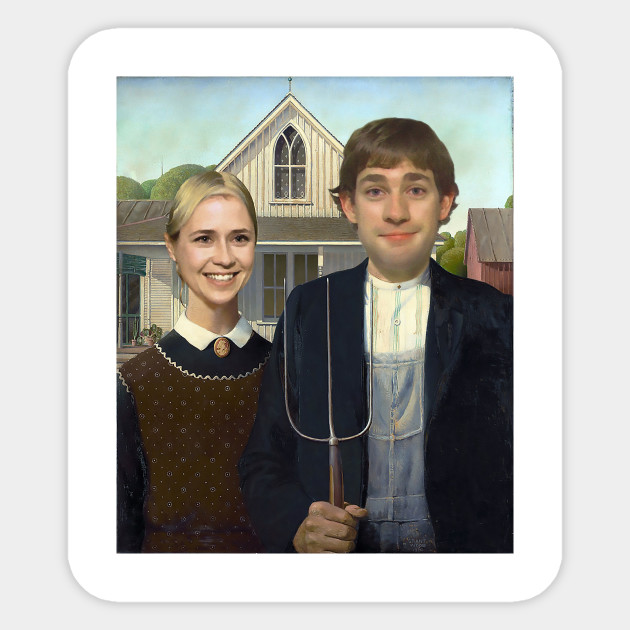 Jim And Pam From The Office In American Gothic The Office Us
