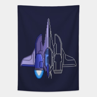 PIxel Art Proto Spaceship Tapestry