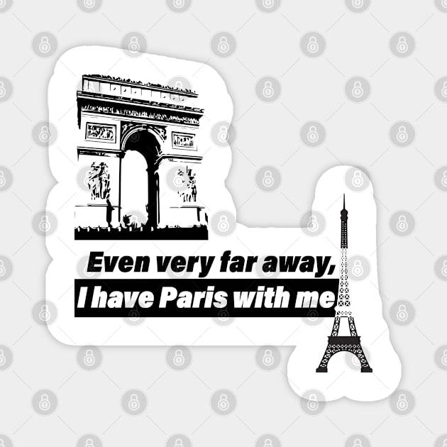 Everywhere Paris with me 2 Magnet by Fastprod