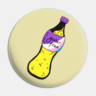 Gender free bottle (nonbinary) Pin