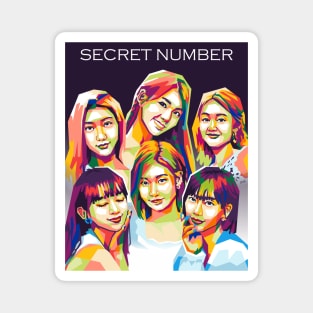 secret number pop art design Magnet