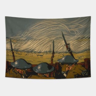 WW1 Trench Soldiers Tapestry